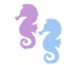 Seahorse cut outs - Paper seahorse, Under the Sea Decor, Sea Horse Die Cut Out, Seahorse Dye Cuts, Seahorse shape ( Tax&Duty Paid/DDP USA)