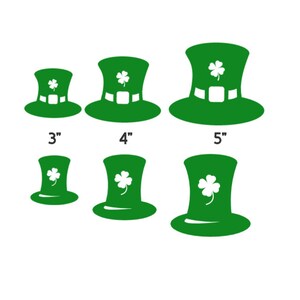 Leprechaun hat cut outs - St. Patricks Day hats, st patricks day decor, leprechaun die cuts, leprechaun hat dye cuts, paper leprechaun hats