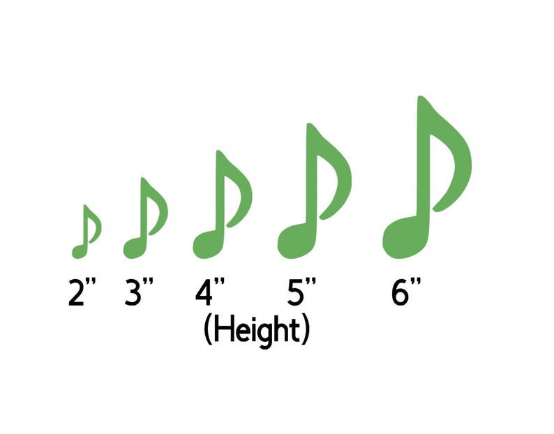 Music Note Cut Outs - Paper Music Note, Musical Decor, Music Note Die ...