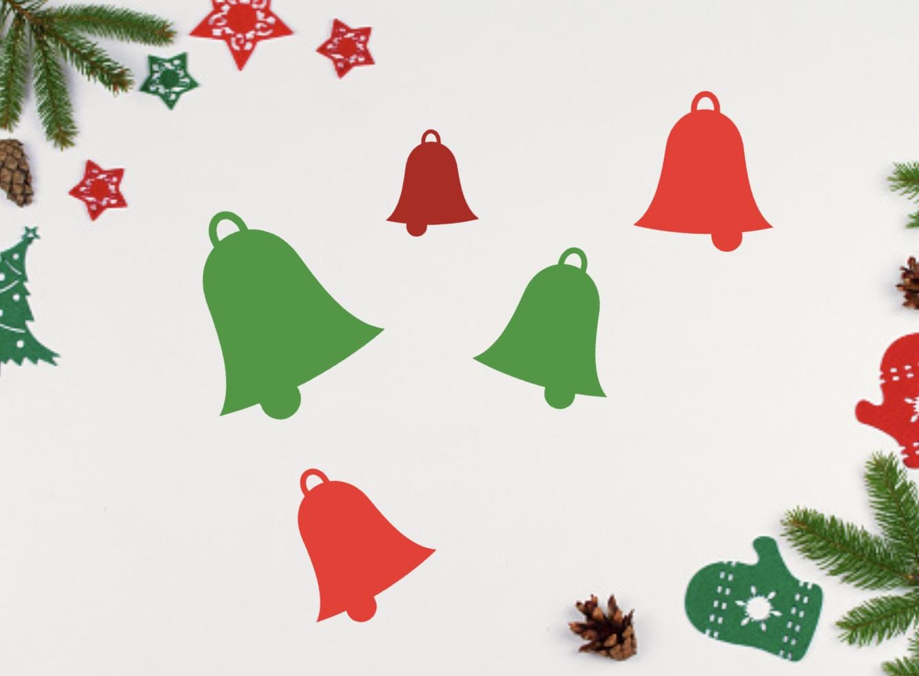 Paper Bell Open Paper Bell Cutouts - Paper Bell Dye Cuts, Christmas Bell Shapes, Paper ...