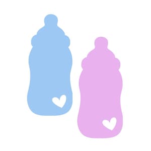Papierfläschchen Ausschnitte - Babyflasche Dekor, Fläschchen stanzen, Fläschchen Schablonen, Fläschchen Ausschnitte, Fläschchen Schablonen, Fläschchen Schablonen