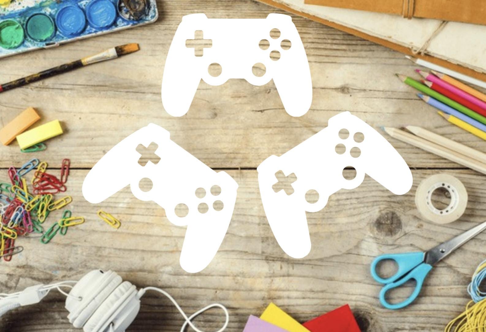 Paper Game Controller Die Cut Outs - Video Game Controller Shapes, Game ...