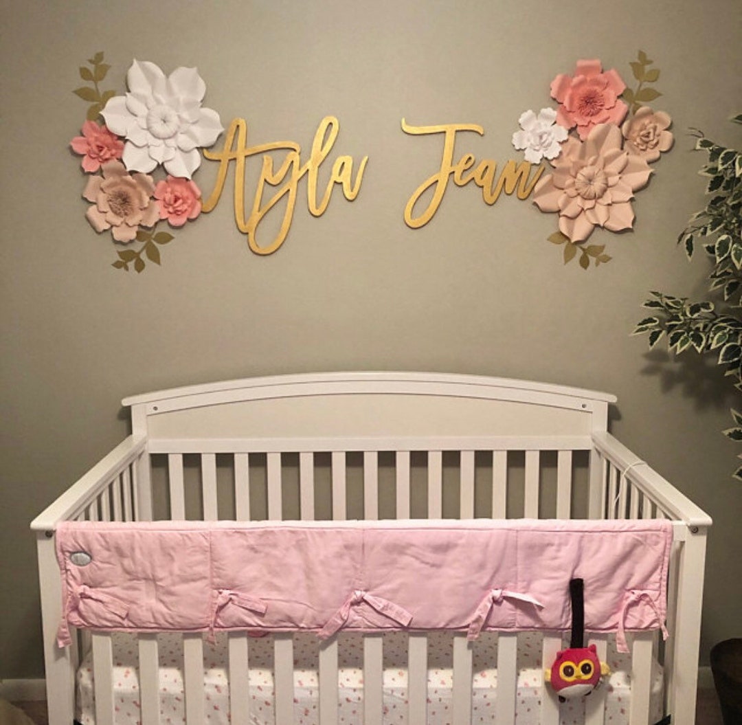 Nursery Decor Flower Wall - Set of 8 - Decor Baby Girl Paper Flower ...