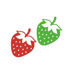 Papier découpé aux fraises - Papier découpé aux fraises, Papier découpé aux fraises, Formes estivales en papier, Décoration sur le thème de fête d'été, Formes d'aliments