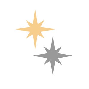 Eight Point Star Paper Cutout - 8-point star, Paper Star die cuts Christmas Bethlehem Star cutout diecut paper stars Modern Starburst Cutout