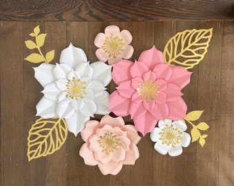 Nursery Paper Flowers – Set of 5 wall flowers flower backdrop, Baby Girl Nursery Flowers, Paper Flowers, Nursery Paper Flowers, wall flowers