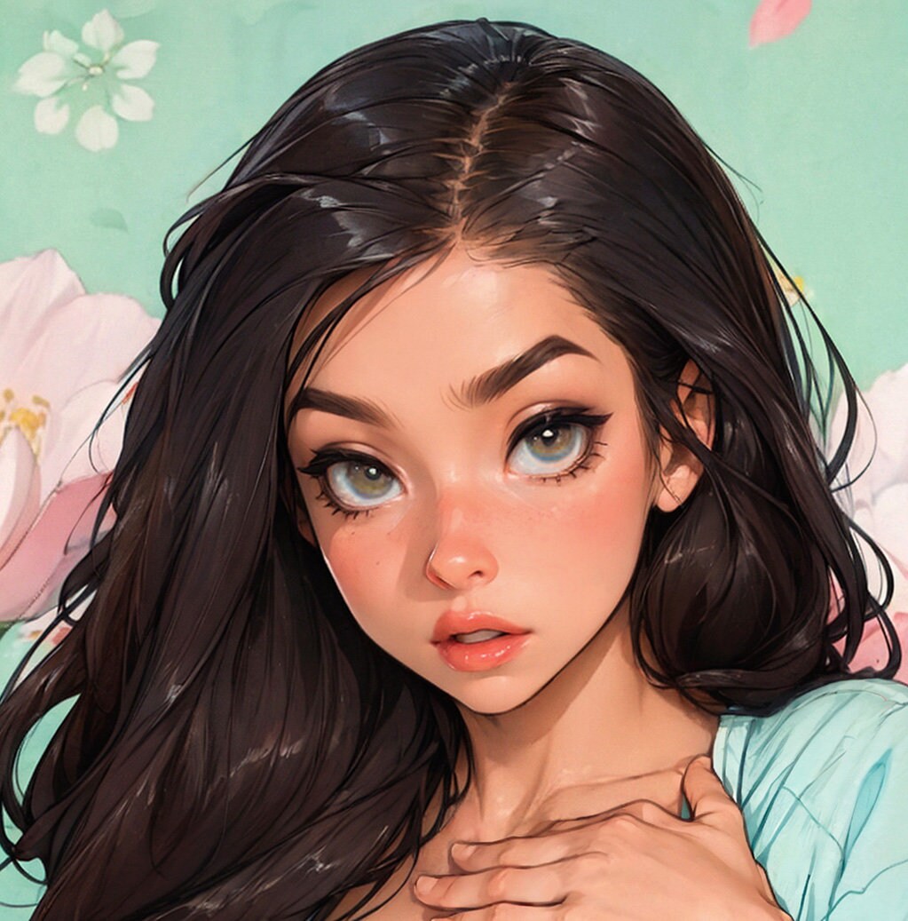 Nude Anime Girl Poster Sexy Woman Japanese Hot Girl Illustration 