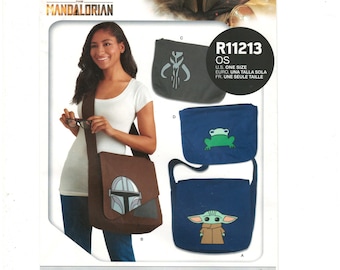Simplicity R11213 or S9369 Pattern - Star Wars "The Mandalorian" - Messenger Bag - Laptop Sleeve or Case