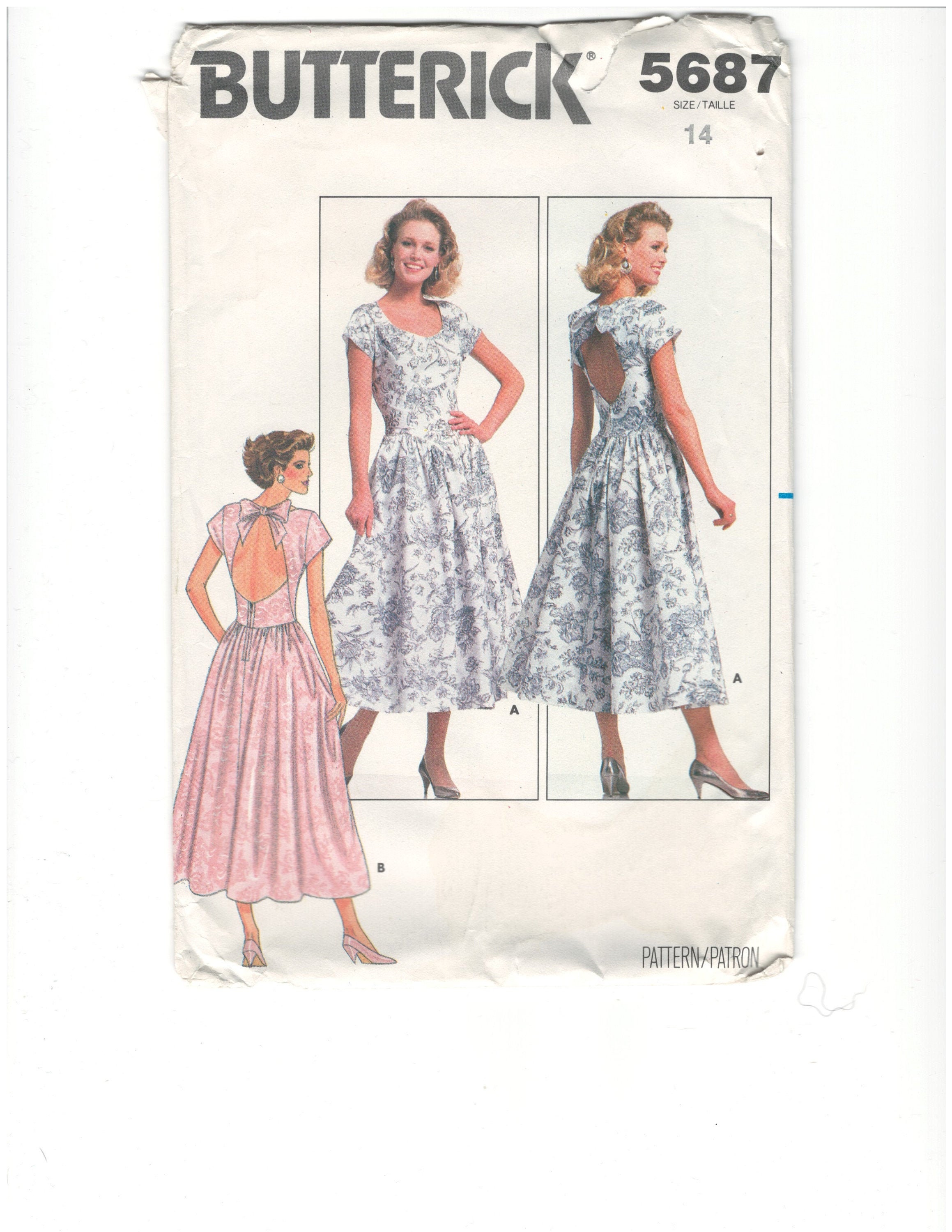 Vintage 1980s Butterick 5687 Sewing Pattern Misses Size 14 - Etsy UK