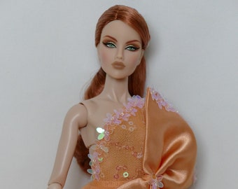 vestido para Fashion Royalty FR2, muñecas Nu Face, 3 piezas de joyería