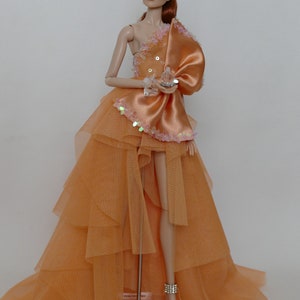 vestido para Fashion Royalty FR2, muñecas Nu Face, 3 piezas de joyería imagen 8