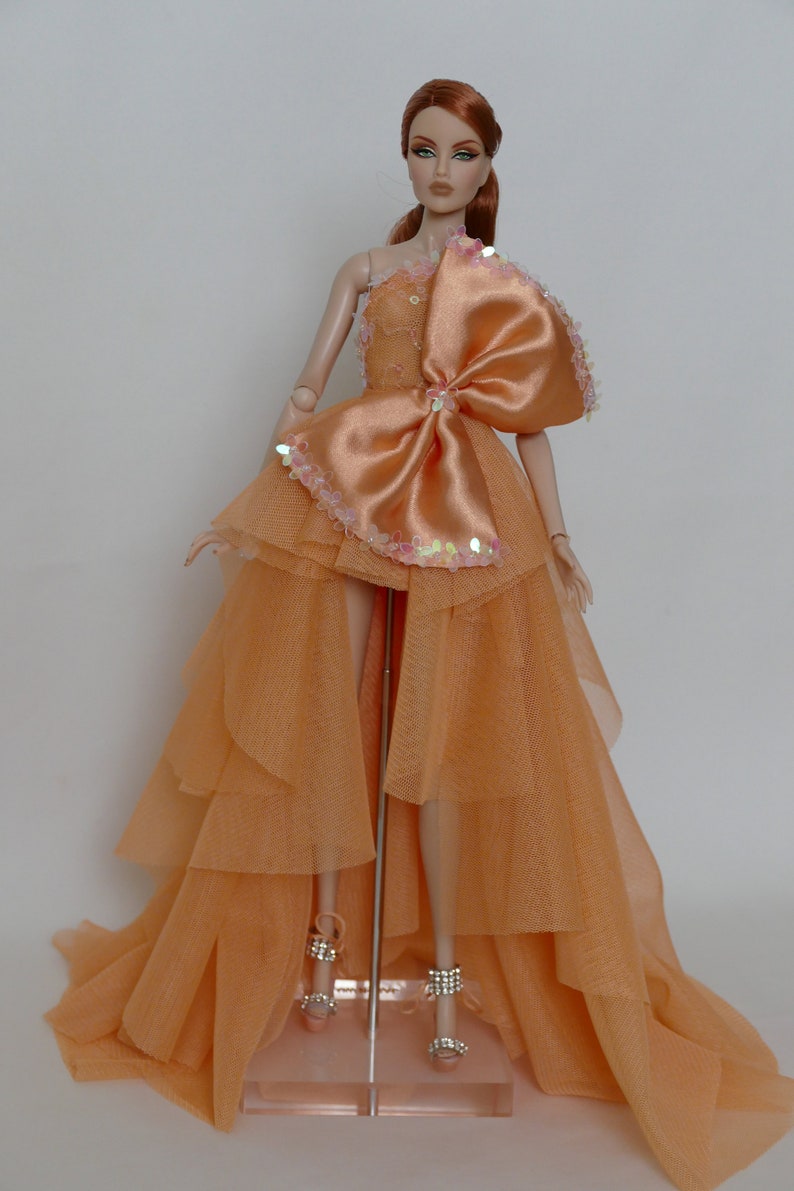 vestido para Fashion Royalty FR2, muñecas Nu Face, 3 piezas de joyería imagen 3