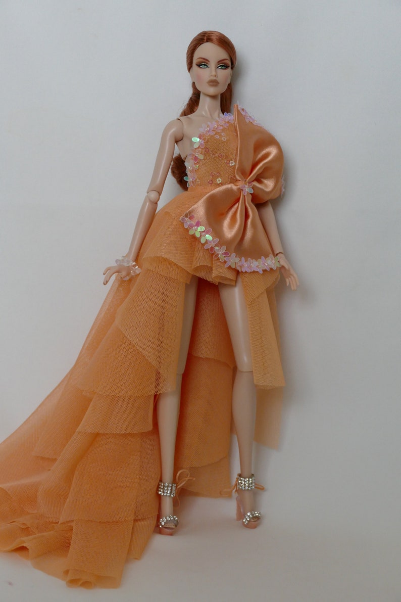 vestido para Fashion Royalty FR2, muñecas Nu Face, 3 piezas de joyería imagen 7