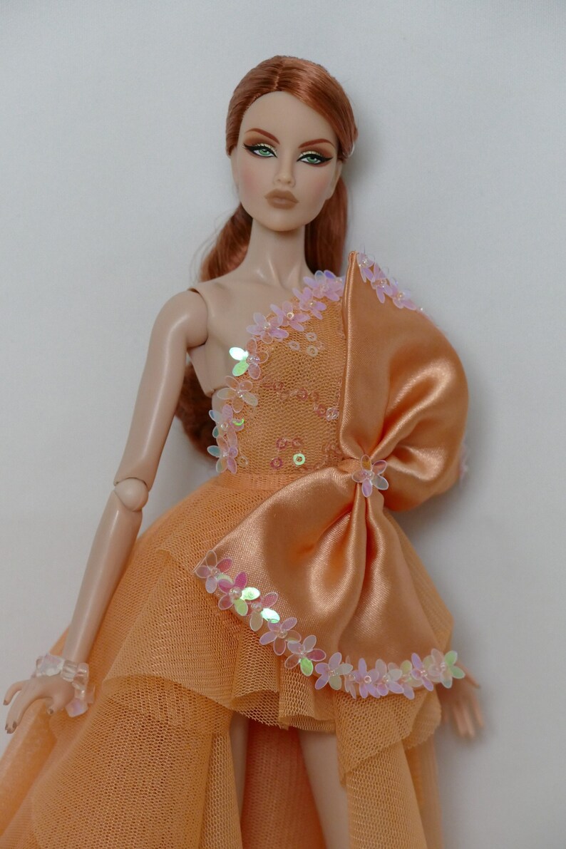 vestido para Fashion Royalty FR2, muñecas Nu Face, 3 piezas de joyería imagen 1