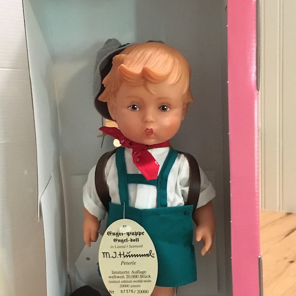 M.J. Hummel Engel-Puppe "Peterle" Boy Doll In Box, 11" German Doll