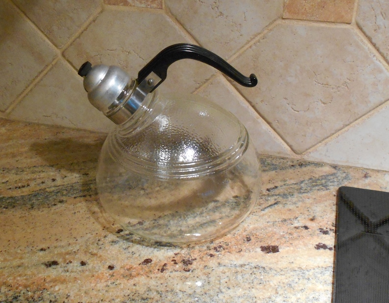 Collectible Curtis Cooking Utensils Glass Teapot