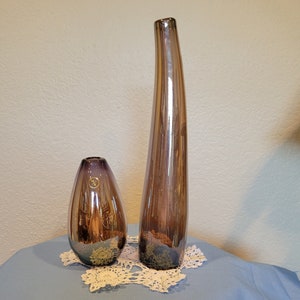 Vintage 18k Gold Luster Vases