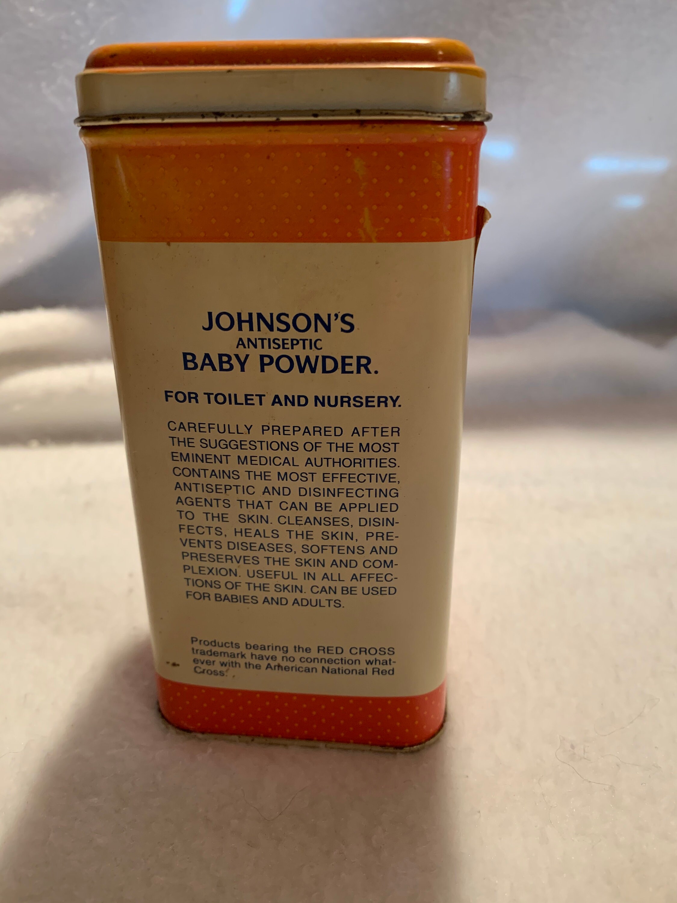 Johnson's Antiseptic Baby Powder Tin Etsy