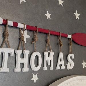 Nursery Decor, Nautical Nursery, Beach Nursery Decor, Sailor Theme Nursery, Baby Name Sign, Nursery Name Sign, Wooden Paddle