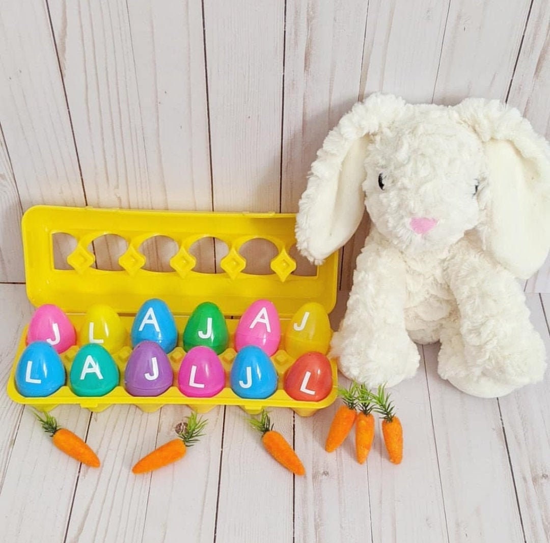 12 oeufs lettre, oeufs personnalisés, oeufs jumbo, oeufs de pâques, panier de pâques, oeufs d'apprentissage, chasse aux oeufs de pâques, oeuf à rempli