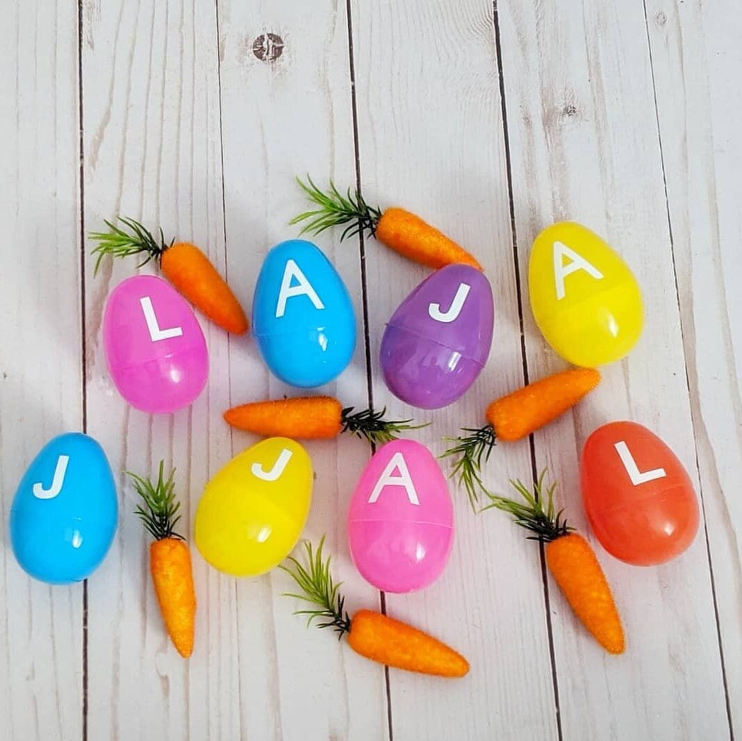 12 oeufs lettre, oeufs personnalisés, oeufs jumbo, oeufs de pâques, panier de pâques, oeufs d'apprentissage, chasse aux oeufs de pâques, oeuf à rempli