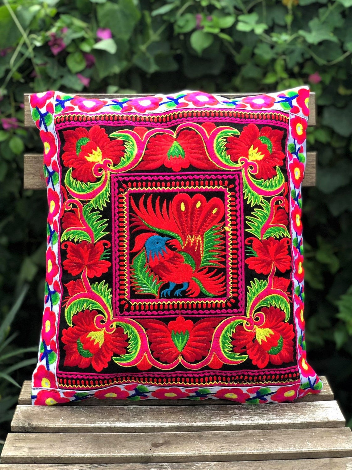 Pillow Cover Hippie Bohemian Boho Hmong Unique Gift Handmade Etsy UK