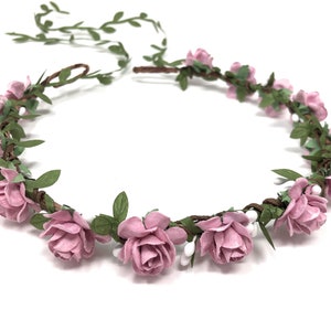 Flower Girl Crown Flower Hair Wreath Hair Pieces Flower Baby Headband Halo Wedding Floral Head Wear Vine Hair Accessories