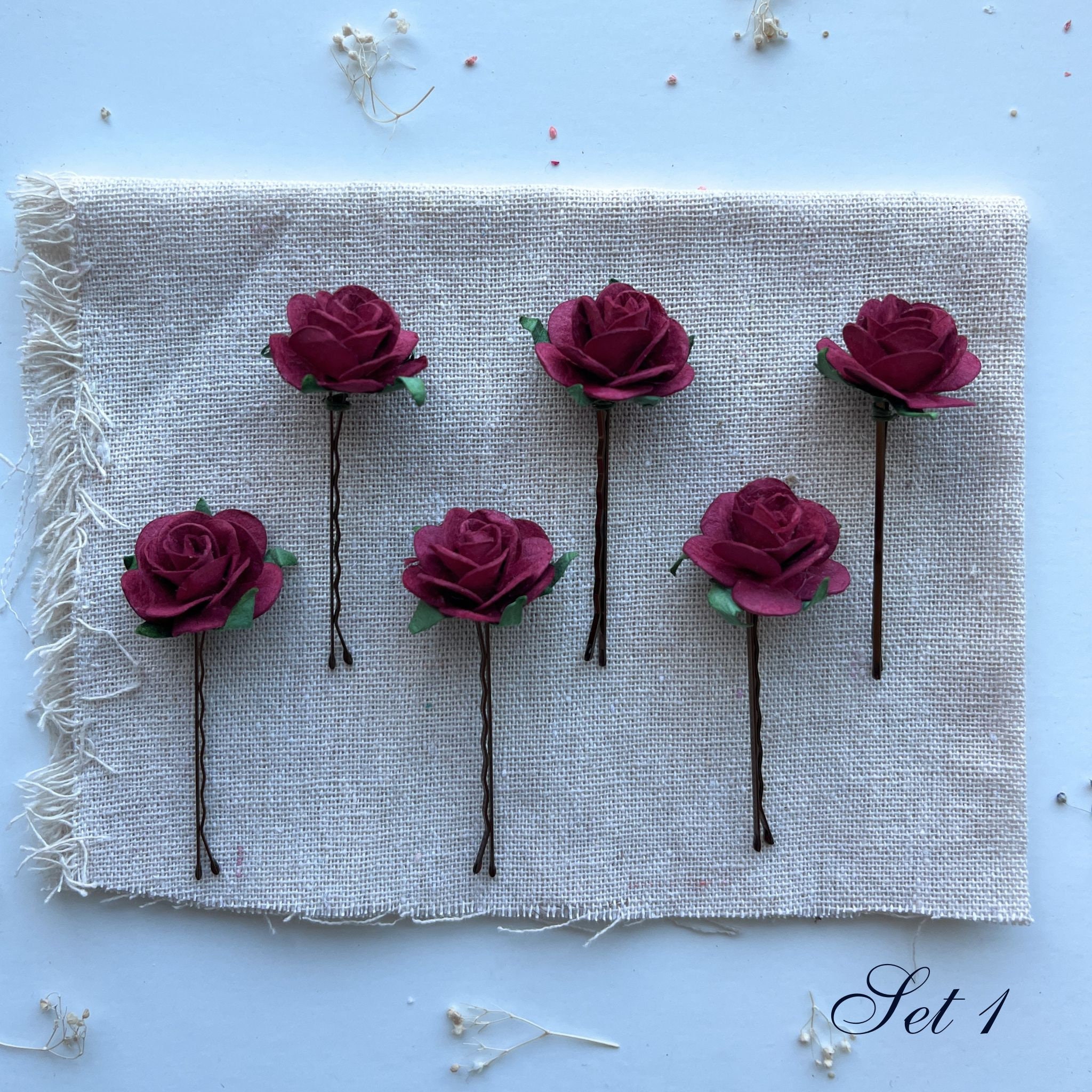 Burgundy Rose Wedding Bouquet: Ivory Silk Bridal Bouquet - Etsy Israel, image size:2048x2048