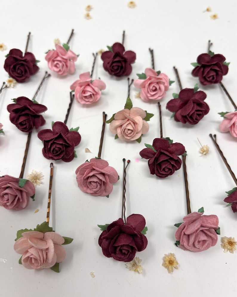 Rose Hair Pins: Prom Hairstyle, Flower Clips for Formal Event, Party ...