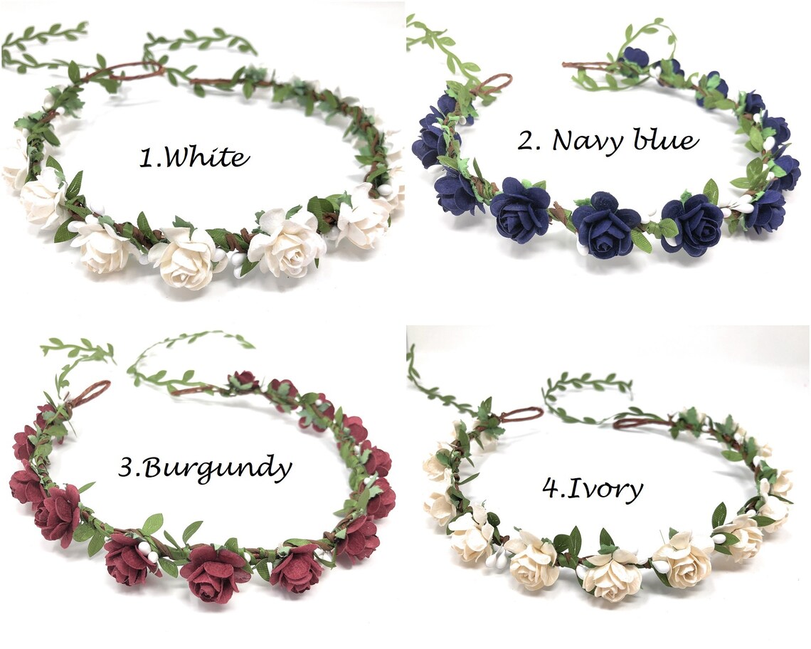 Ivory Flower Crown Flower Girl Crown Flower Crown Wedding Etsy Canada