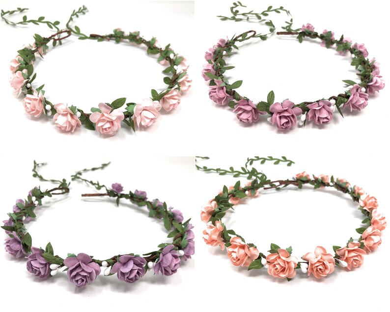 Flower Crown Baby Girl Flower Girl Crown Flower Crown Blue Etsy