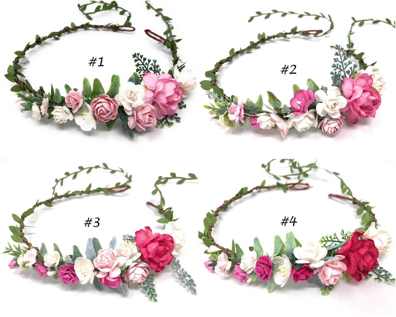 Ivory and White Flower Crown Wedding Flower Crown Bridal Etsy