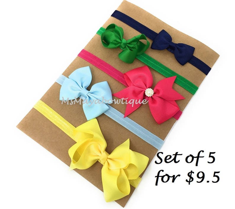Baby bow and headband toddler girl headband nebworn girl headband infant girl headband baby girl gift set baby girl headband set
