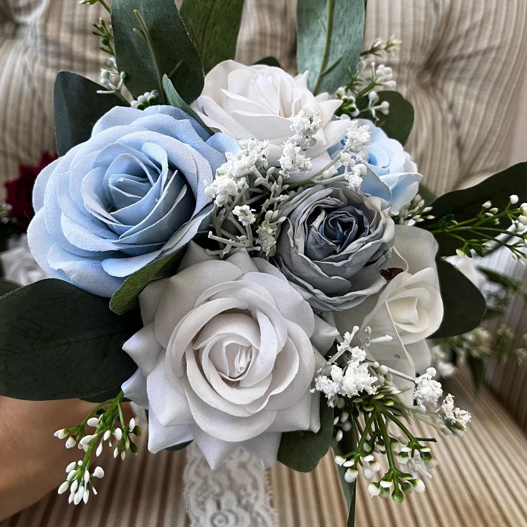 Small Roses Bouquest White Rose Bouquet: Small Wedding, Bridesmaid, or Toss Bouquet - Etsy
