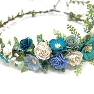 Blumenmädchen Krone: Hochzeit Haarkranz, verstellbares Blumen Haarband