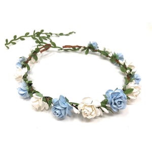 Blaue Rose Blumenkrone: Blumen Hochzeit Haarband