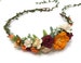 Fall flower crown, Orange flower crown, Fall wedding, Maternity flower crown, Autumn Floral crown, Bohemian hair crown, Bridal accessories 