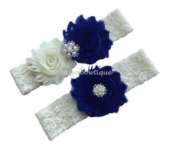 Blue garter royal blue wedding garter wedding garter | Etsy