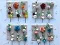 Terracotta Flower Hair Clips Wedding Hair Accessories Bridal Hair Pin Women Flower Hair Pieces Fall Decorative Hair Comb Bridesmaids
