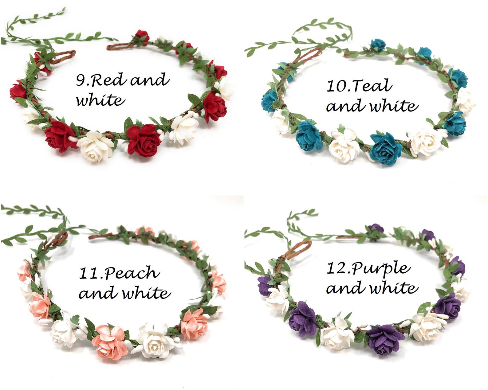 Flower Crown Blue Baby Flower Headband Flower Headpiece Etsy