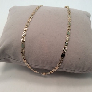 Solide 10K echtes Real Tri Color Gold Valentino Knöchelarmband 10 &#39;&#39; 3,5 mm 2,8gr