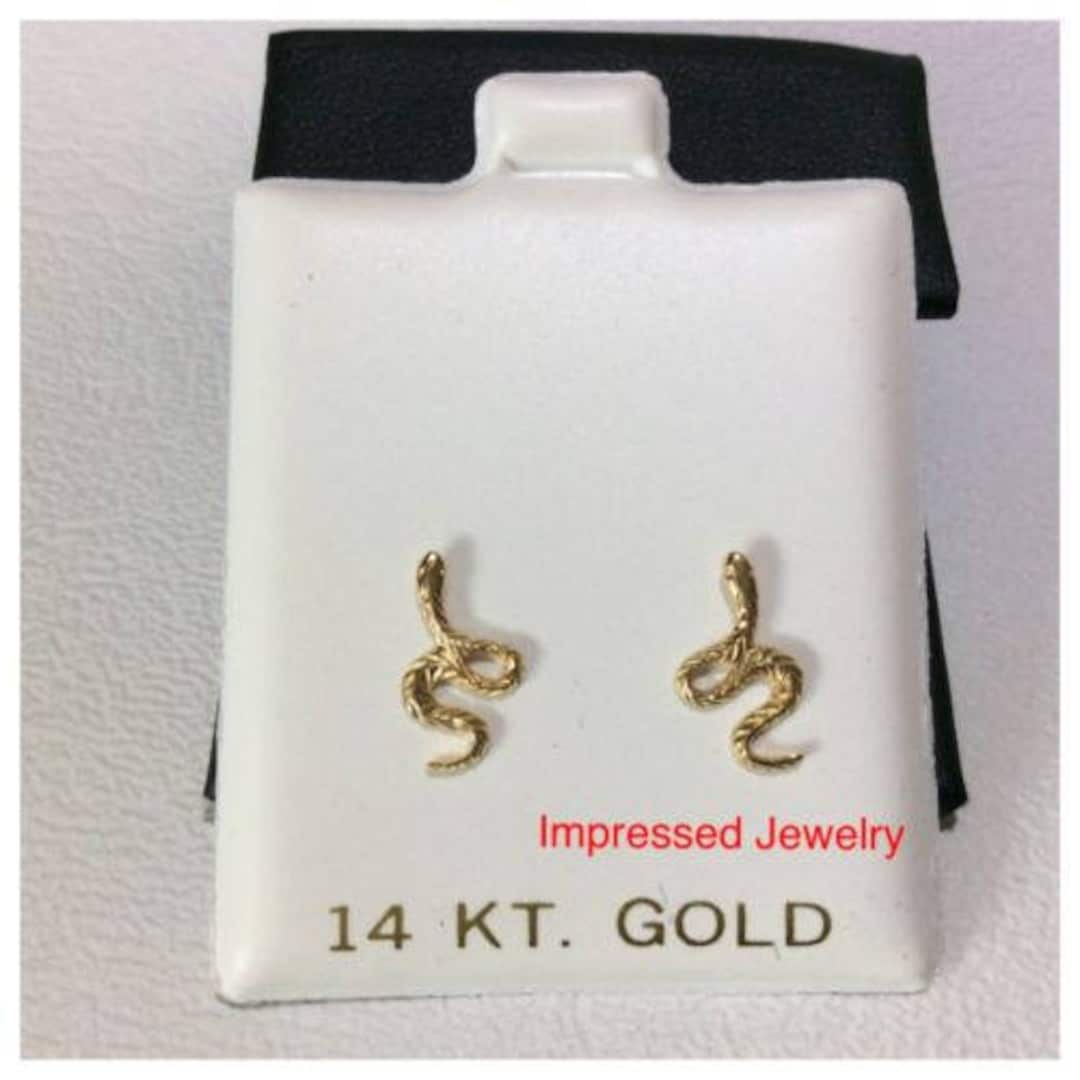 14k Gelb Echtgold Schlangenform Schraubendreher Sicher Kinder Frauen 122602209328