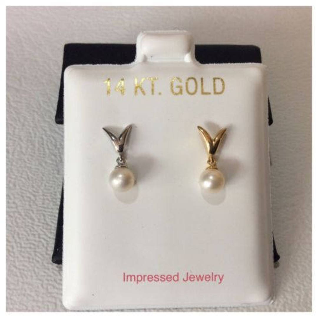 Child's 3.75-4.0mm Freshwater Cultured Pearl and Cubic Zirconia Flower Frame Stud Earrings in 14K Gold