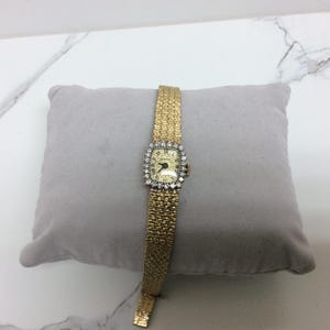 Vintage Lady's 14k Yellow REAL Solid Gold Windup Geneva diamond watch 25.6gr