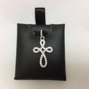 925 Sterling Silver Cross CZ Religious Cubic Zirconia Fancy Charm pendant Medal