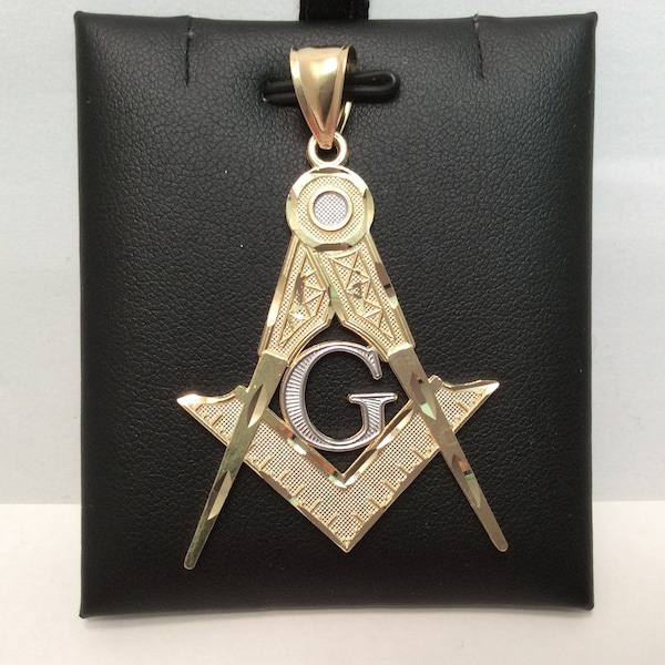 10K yellow real GOLD MASON MASONIC charm pendant mens & lADIES  5.50 grams