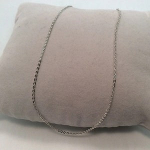 1.30mm 10k White Real Gold Solid Rollo Cable Link Rolo Necklace 16&#39;&#39; 18&#39;&#39; 20&#39;&#39;