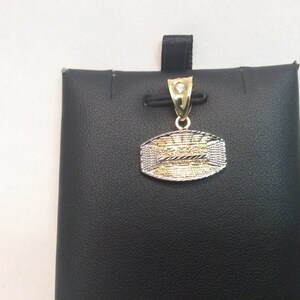 10k Yellow real Gold The Last Supper Jesus Cz Pendant charm 1.40grams