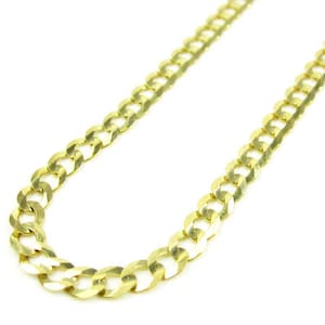 20''3.8mm 10k Yellow Solid real Gold Miami Cuban Curb Chain Necklace Mens Ladies 6.7g