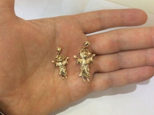 10k Yellow Real Gold Divino Nino Baby Jesus Religious Charm